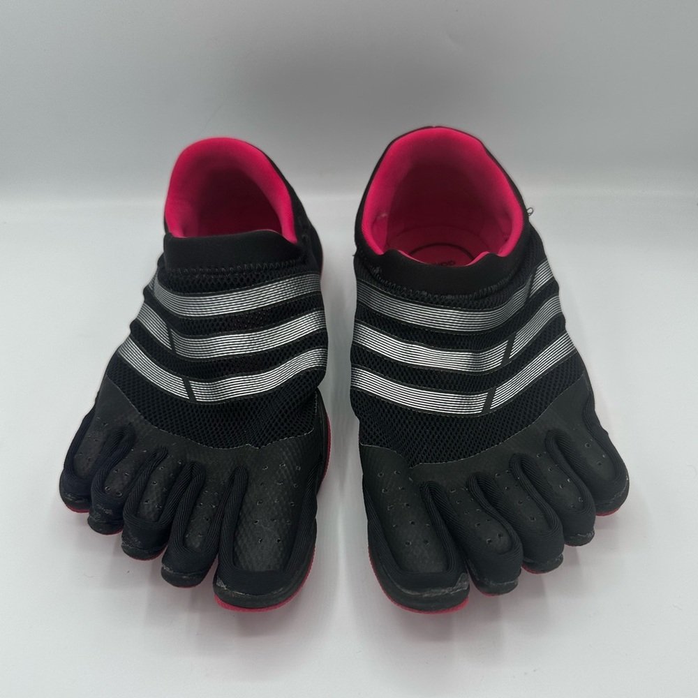 Adidas Adipure trainer size 10 1/2– black and pink.